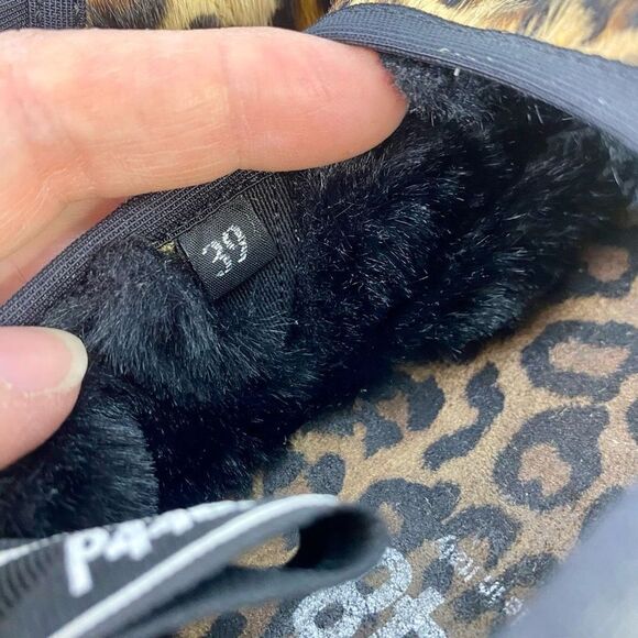 Anthropologie P448 Laby Slippers Brown Animal Print Motif Size 39 or 8.5 - Picture 11 of 11